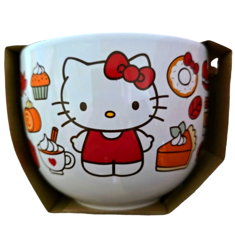 🥢 Hello Kitty Ceramic Bowl & Chopsticks 20oz 🍁